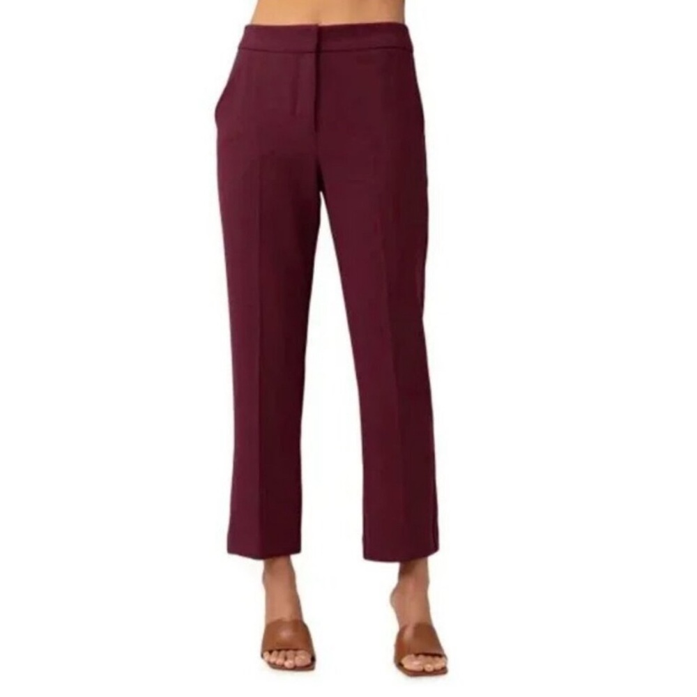 Trina Turk Deep Burgundy Cropped Pants